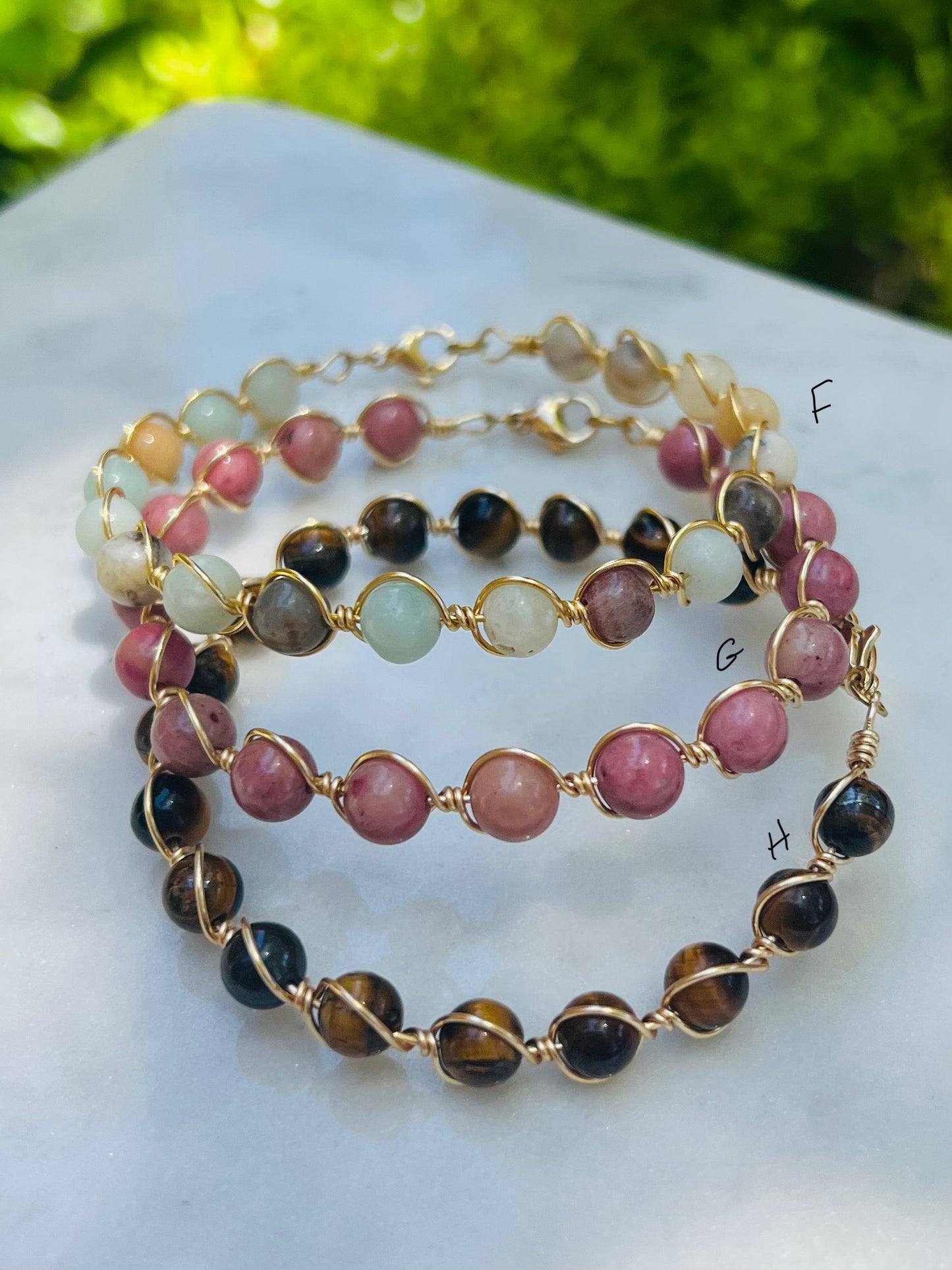 Wire wrap bracelet