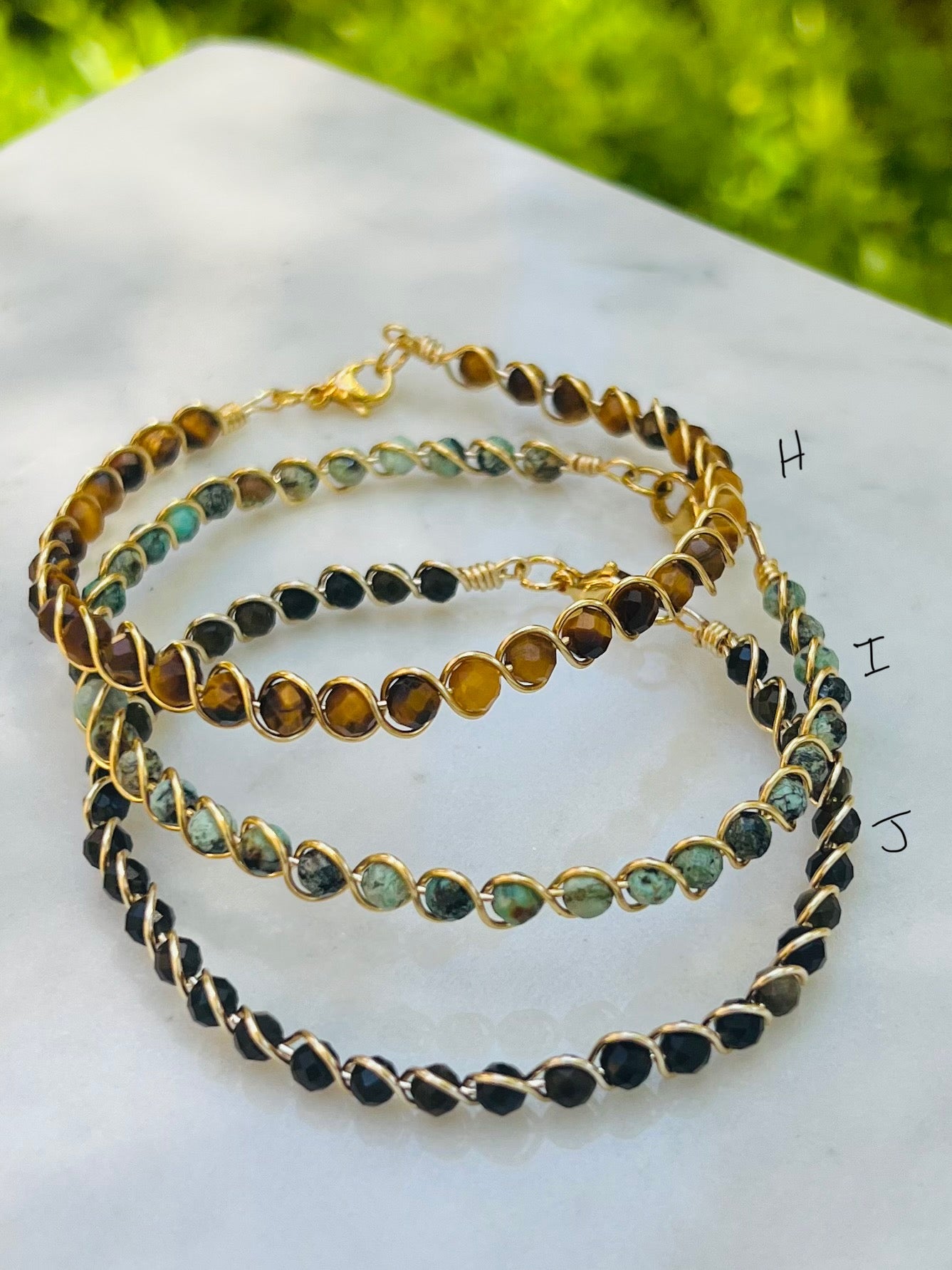 Braided wire bracelet