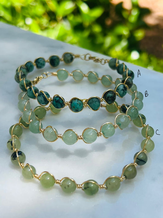 Wire wrap bracelet